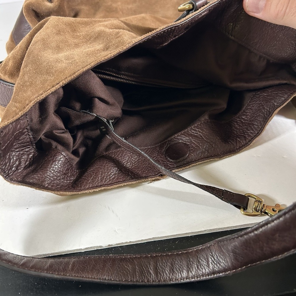 Frye Women's Purse Paige Hobo Tan Tote Bag Leather Suede Outdoor MSRP $358 - Picture 12 of 16
